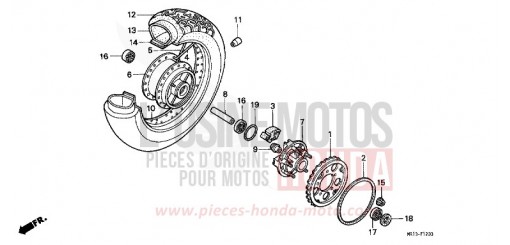 ROUE ARRIERE VT600CP de 1993